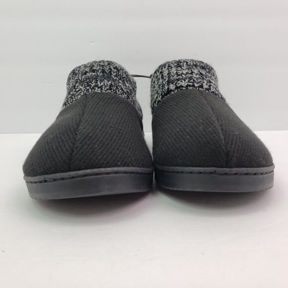 Family Fairy Womens Size L 9-10 Black Cotton Knitted Slip On Memory Foam Slipper - Picture 5 of 9